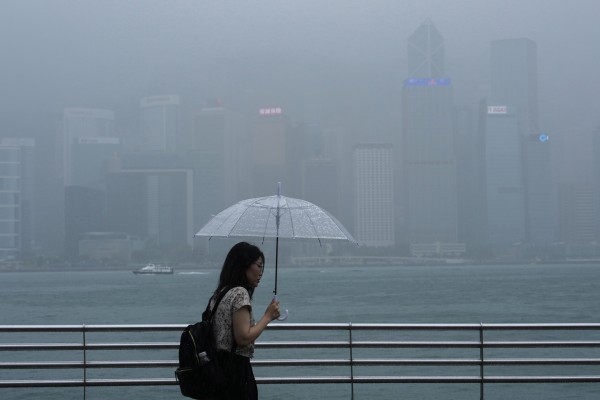 Rainy weather over Victoria Harbour and the Tsim Sha Tsui waterfront earlier this week. Photo: Sam Tsang