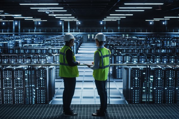 Workers are seen at a data centre. Photo: Shutterstock