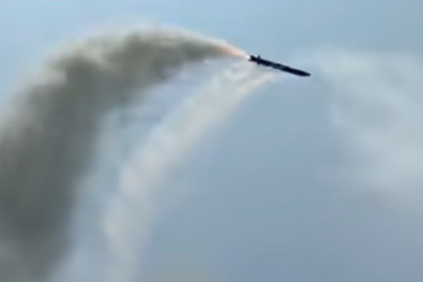 Experts say China has tested a variant of the YJ-18A anti-ship cruise missile with a black stealth coating that will improve the penetration of the ship-launched missile. Photo: CCTV Experts say China has tested a variant of the YJ-18A anti-ship cruise missile with a black stealth coating that will improve the penetration of the ship-launched missile. Photo: CCTV