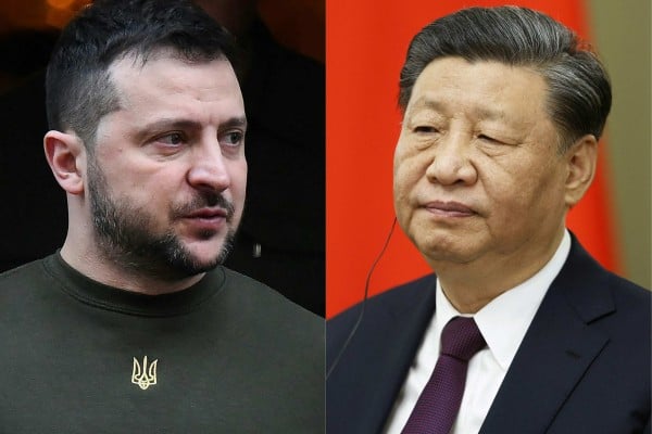 Ukrainian President Volodymyr Zelensky has urged China to help end the Ukraine war, drawing attention to a letter from Chinese President Xi Jinping. Photo: AFP Ukrainian President Volodymyr Zelensky has urged China to help end the Ukraine war, drawing attention to a letter from Chinese President Xi Jinping. Photo: AFP
