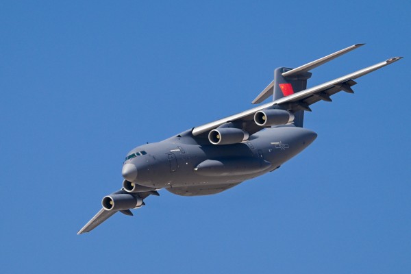 The Y-20 large transport aircraft can carry payload of around 66 tonnes, with an estimated range of about 3,700km at that load, but refuelling stops along the way could extend its reach far beyond its range. Photo: Xinhua 