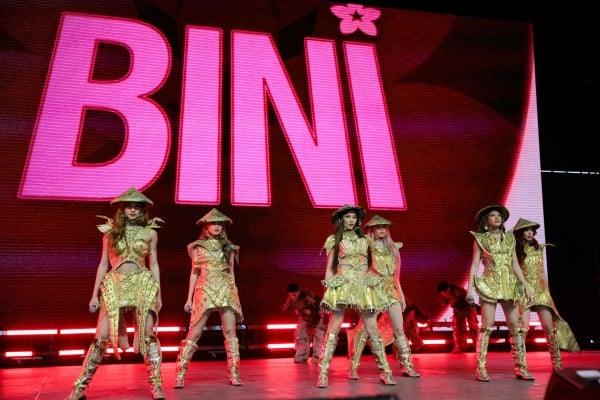 BINI perform at the Coachella Valley Music and Arts Festival in Indio, California, in April. Photo: Reuters BINI perform at the Coachella Valley Music and Arts Festival in Indio, California, in April. Photo: Reuters