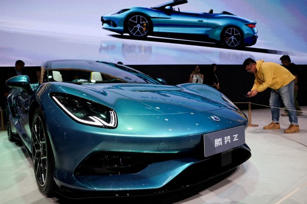 A Z Convertible EV from BYD luxury brand Denza at the company’s booth at the Beijing International Automotive Exhibition in Beijing. Photo: Reuters A Z Convertible EV from BYD luxury brand Denza at the company’s booth at the Beijing International Automotive Exhibition in Beijing. Photo: Reuters