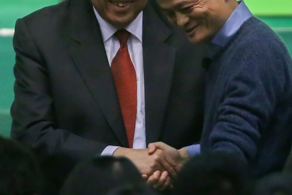 Jack Ma (right) has shared his own tribute to the late Tung Chee-hwa. Photo: Sam Tsang