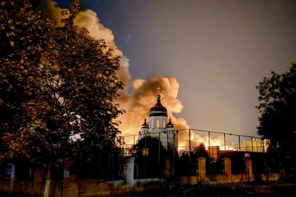 Smoke rises in Zaporizhzhia, Ukraine, on Thursday following a Russian attack. Photo: EPA Smoke rises in Zaporizhzhia, Ukraine, on Thursday following a Russian attack. Photo: EPA