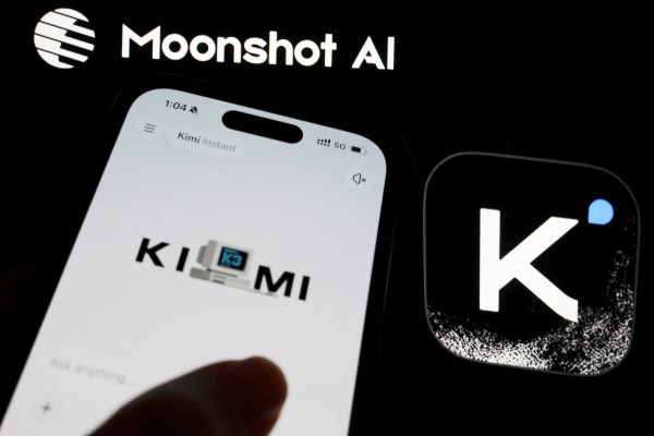 The logo of Moonshot AI is displayed alongside its Kimi app on a mobile phone, in this illustration picture taken July 24, 2026. Photo: Reuters