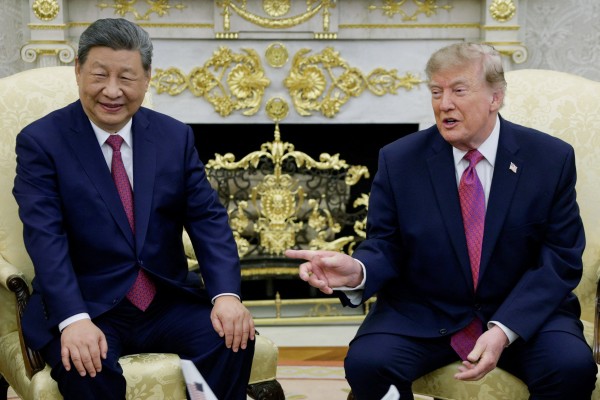 US President Donald Trump meets Chinese President Xi Jinping at the White House in Washington on Thursday. Photo: Reuters
