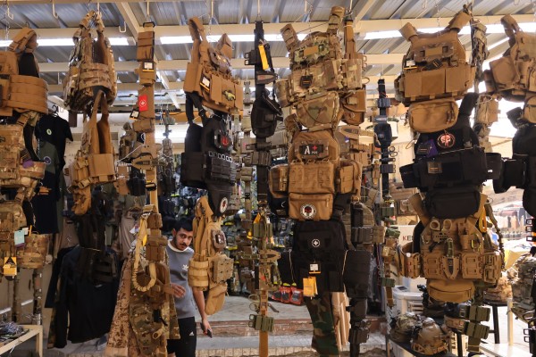 A military surplus shop in Baghdad. Around 2,500 US troops had been stationed in Iraq in recent years. Photo: EPA
