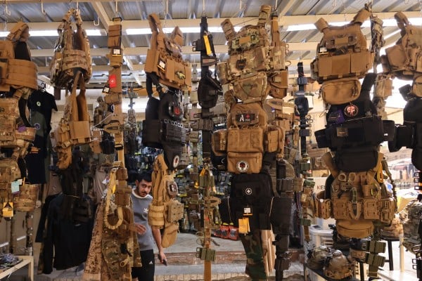 A military surplus shop in Baghdad. Around 2,500 US troops had been stationed in Iraq in recent years. Photo: EPA A military surplus shop in Baghdad. Around 2,500 US troops had been stationed in Iraq in recent years. Photo: EPA
