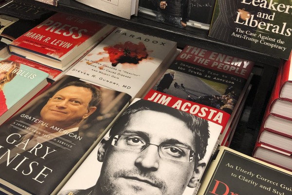 Copies of the book Permanent Record by Edward Snowden on the shelf at the Harvard Book Store in Cambridge, Massachusetts, on Tuesday. Photo: EPA-EFE Copies of the book Permanent Record by Edward Snowden on the shelf at the Harvard Book Store in Cambridge, Massachusetts, on Tuesday. Photo: EPA-EFE