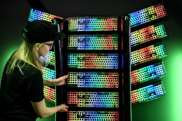 Razer’s distinctive Chroma keyboards. Photo: Britta Pedersen via Getty Images Razer’s distinctive Chroma keyboards. Photo: Britta Pedersen via Getty Images