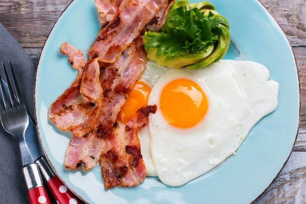 A breakfast of fried eggs, bacon and avocado fits the ketogenic diet. Photo: Shutterstock A breakfast of fried eggs, bacon and avocado fits the ketogenic diet. Photo: Shutterstock