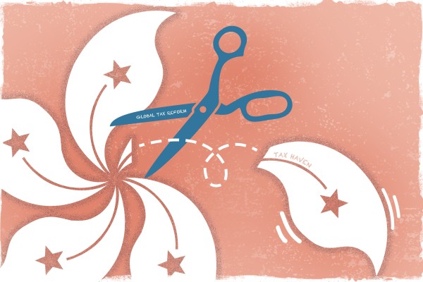 Hong Kong is regarded as Asia’s No 1 tax haven. It could be in for change under plans for a minimum global corporate tax rate. Illustration: Joe Lo