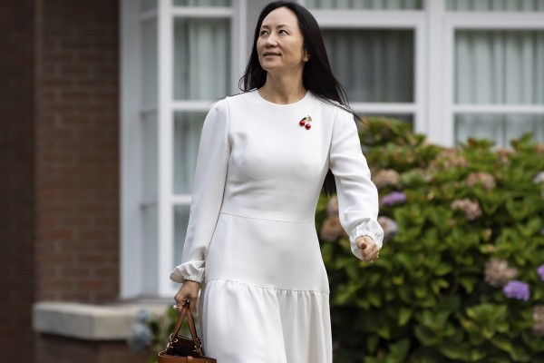 Meng Wanzhou, chief financial officer of Huawei Technologies Co., leaves her home in Vancouver to attend her extradition hearing on Tuesday. Photo: The Canadian Press via AP