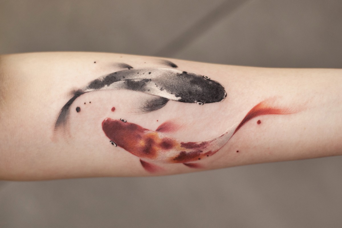 Watercolor Tattoos Chinese Artist Turns Traditional Paintings