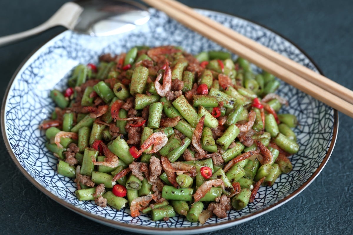 Easy, quick Chinese stirfried beans with minced pork recipe SCMP