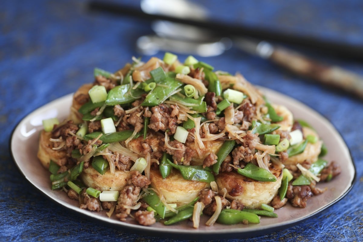 Easy Chinese egg tofu pan-fried with pork - recipe | SCMP Cooking