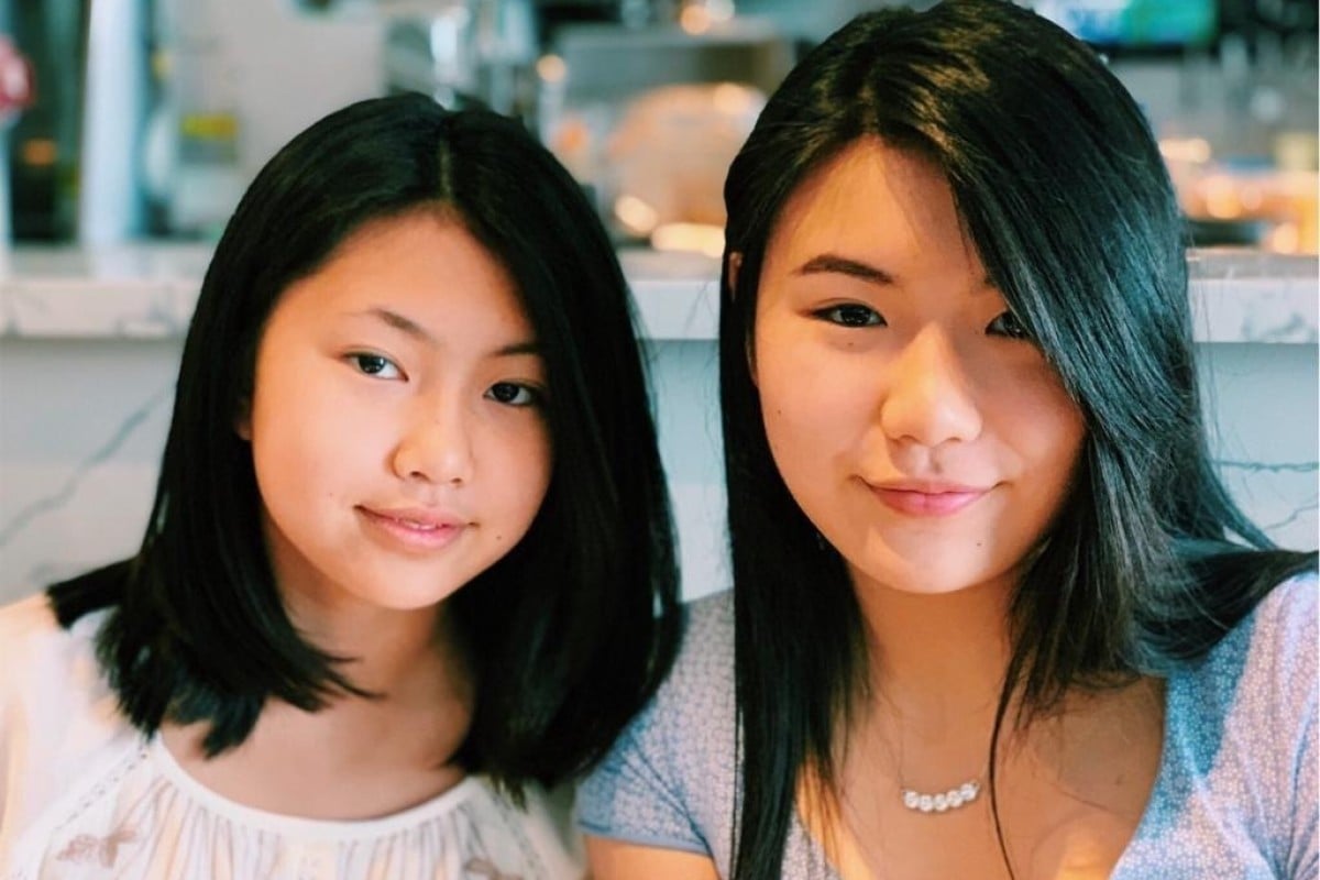 Sisters Elanna and Annalise filmed a series of exercise videos for Hong Kong residents who live in very small spaces.