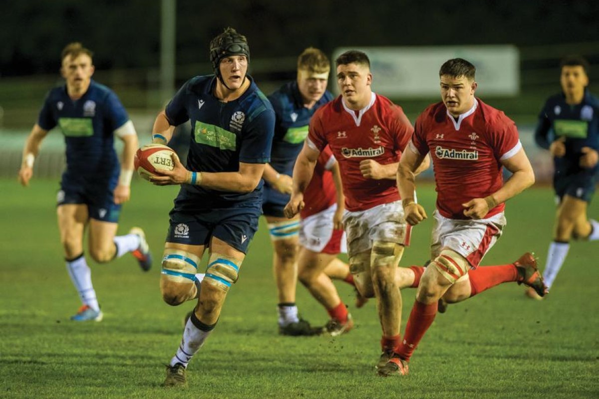 Cameron Henderson plays in the Six Nations Under 20 championships in March 2020. Photo: Craig Watson