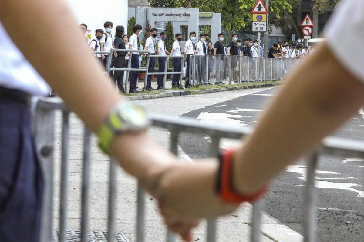 Secretary for Education Kevin Yeung has warned that students should not participate in anti-government demonstrations, such as human chains or chanting protest slogans. Photo: Nora Tam/SCMP