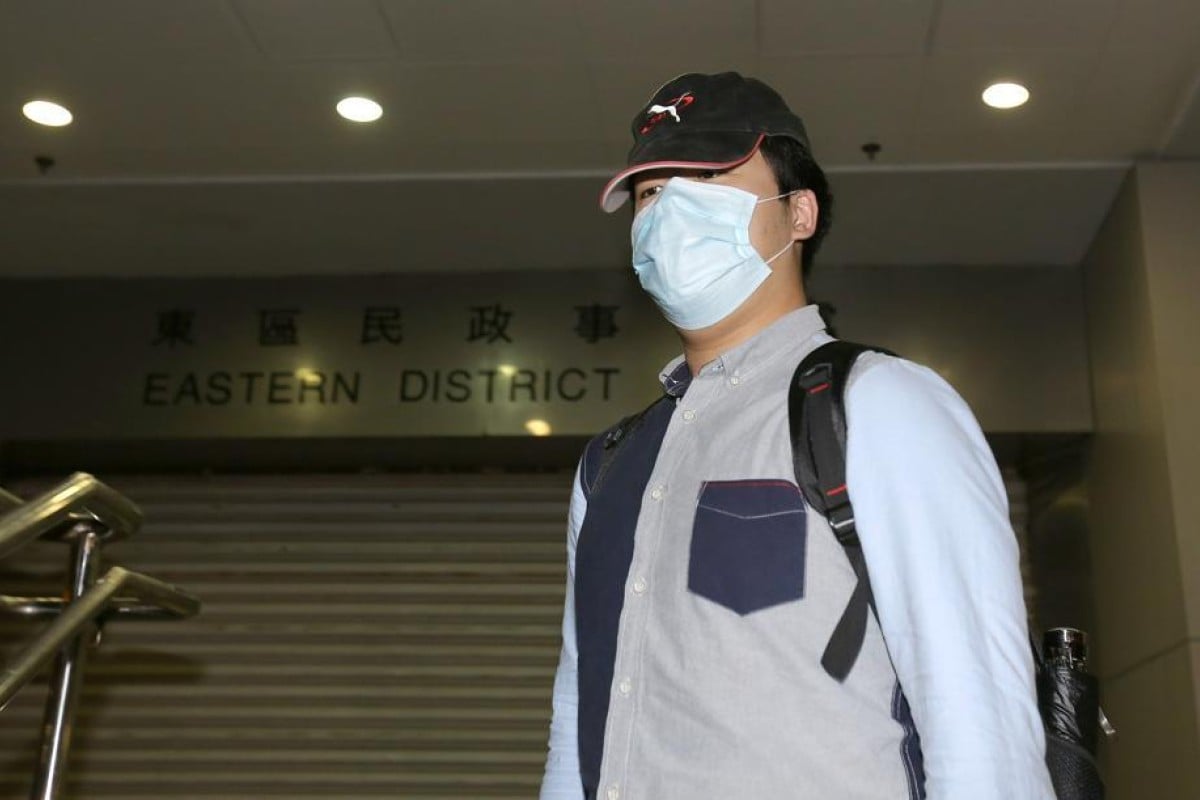 Kwan Ka-hei is the first person to be found guilty of possessing an explosive substance under Section 55 of the Crimes Ordinance over a pyrotechnic item. Photo: Apple Daily