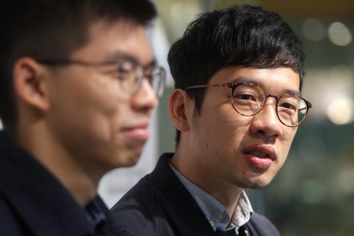 Joshua Wong (left) and Nathan Law withdrew from Demosisto before the new law came into force. Law has since left Hong Kong and fled to an undisclosed location. Photo: Winson Wong/SCMP