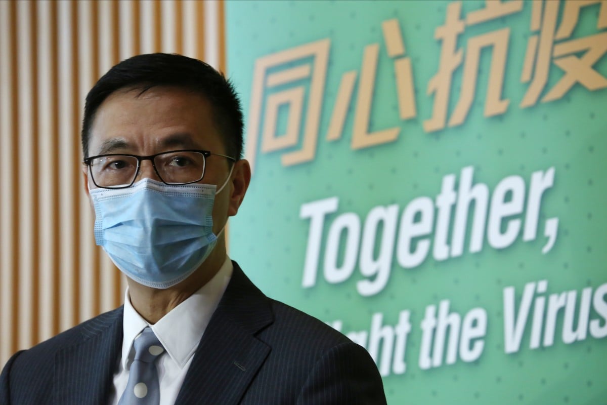 Secretary for Education Kevin Yeung Yun-hung meets the press at the Central Government Offices in Tamar. Photo: SCMP/ Johnathan Wong