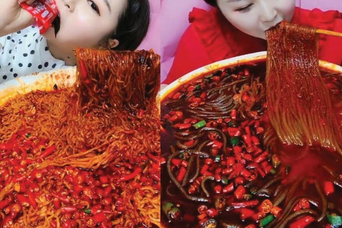 The Chinese government has spoken out against Mukbang videos, saying they encourage food waste. Photo: YouTube