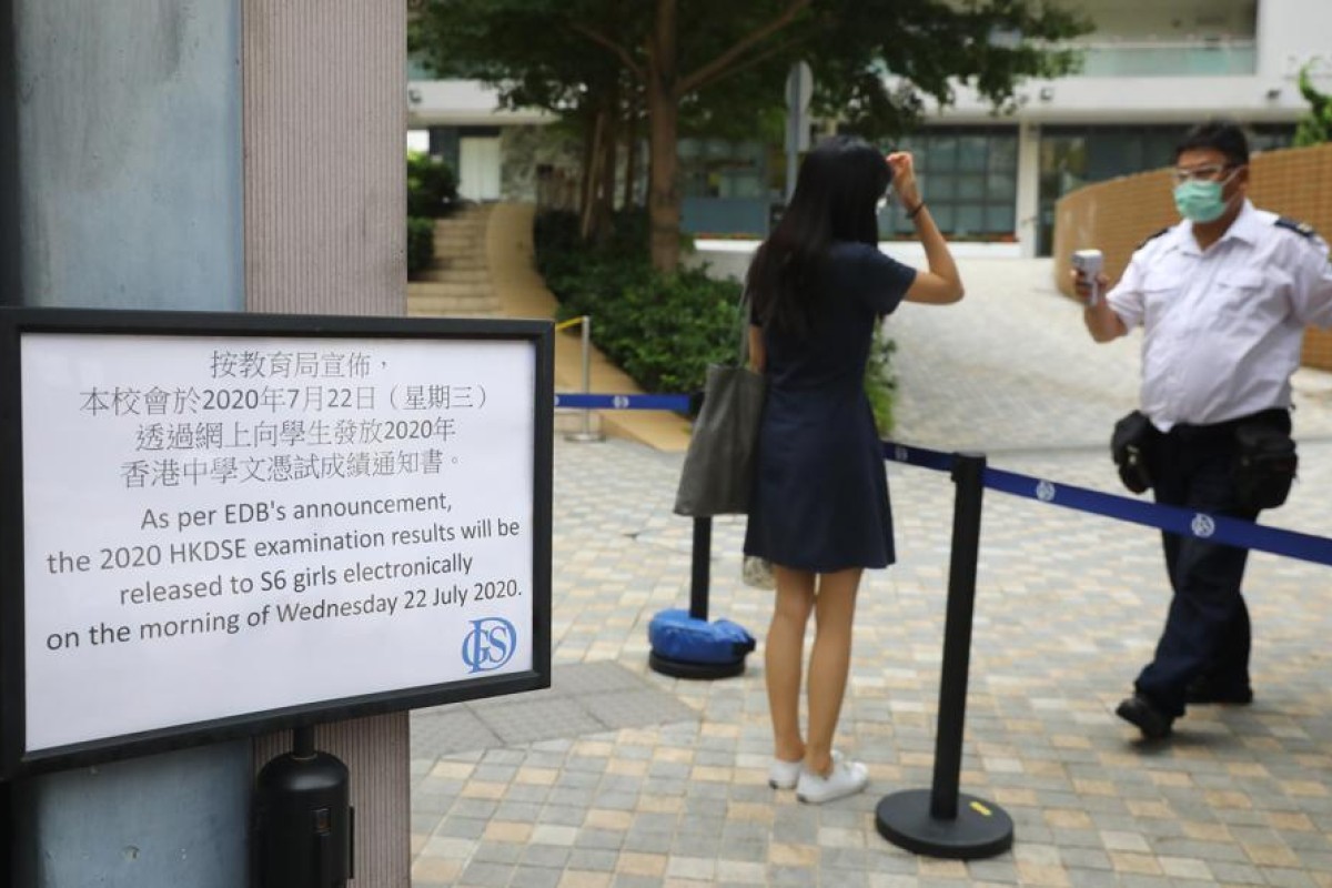 The coronavirus meant students in Hong Kong got their exams results via email this year, instead of being able to pick them up in person. It may also mean changes to next year's exams. Photo: SCMP/ Dickson Lee