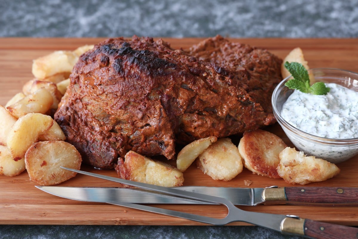 Grilled leg of lamb with yogurt - recipe | SCMP Cooking
