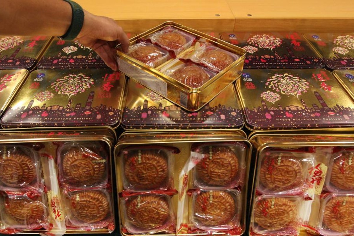 Counterfeit mooncakes seized during a previous customs operation in Yuen Long. Photo: SCMP