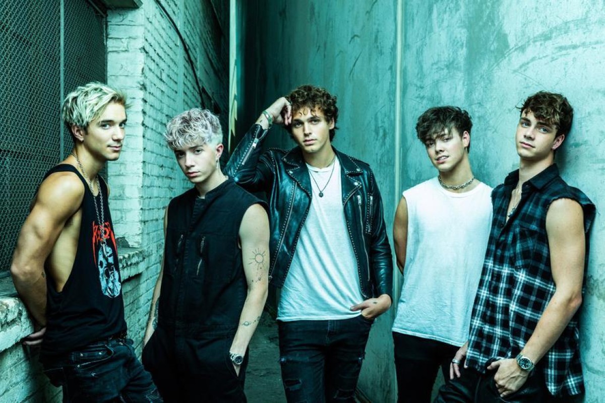 Why Don’t We are (from left) Daniel Savey, Jack Avery, Jonah Marais, Zach Herron and Corbyn Besson. Photo: Atlantic Records