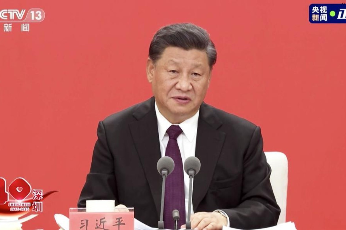 Xi called Shenzhen’s rise a ‘development miracle’ and called on more Hong Kong youth to move to the mainland to study and work. Photo: CCTV