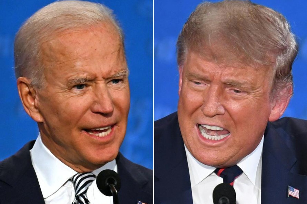 Joe Biden and US President Donald Trump during the first presidential debate, during which Trump frequently interrupted Biden. Photo: AFP