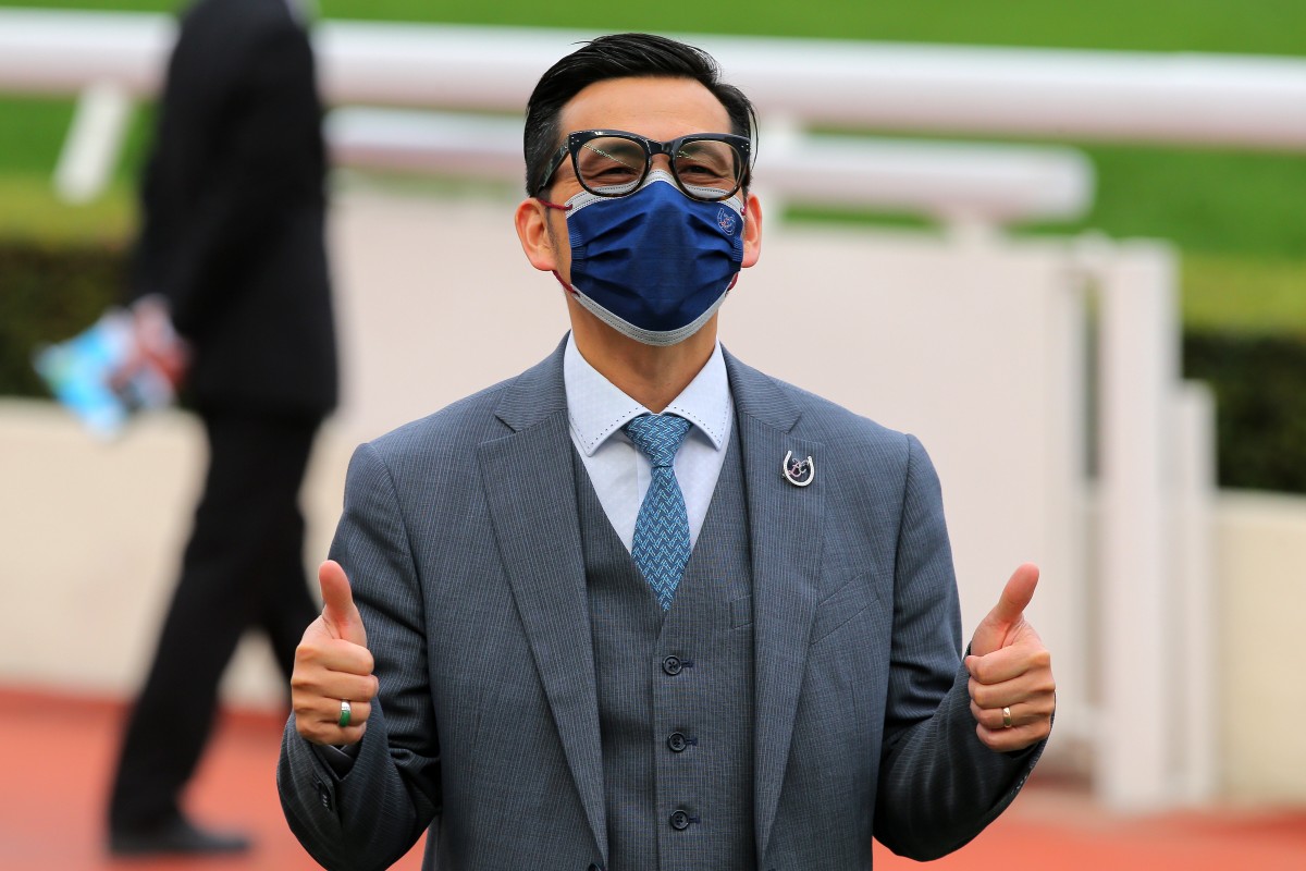 Frankie Lor celebrates a winner at Sha Tin this season. Photos: Kenneth Chan