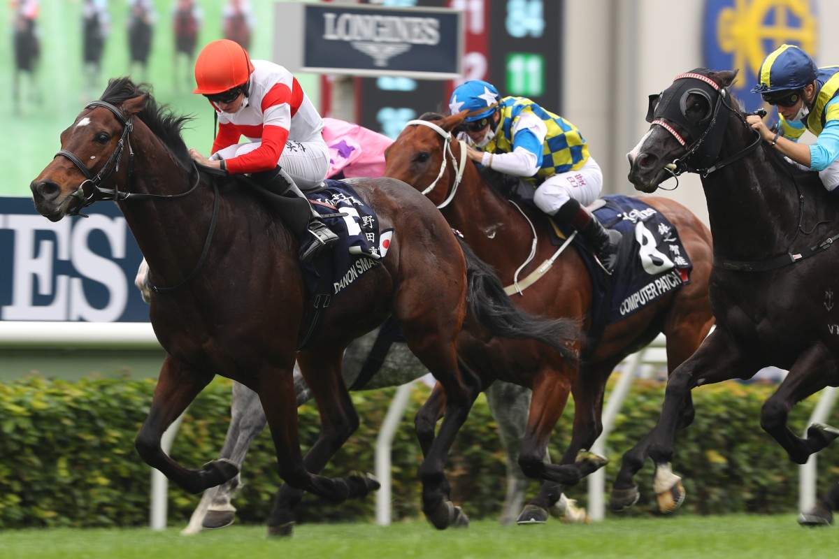 Ryan Moore drives Danon Smash to victory in December’s Group One Hong Kong Sprint. Photos: Kenneth Chan