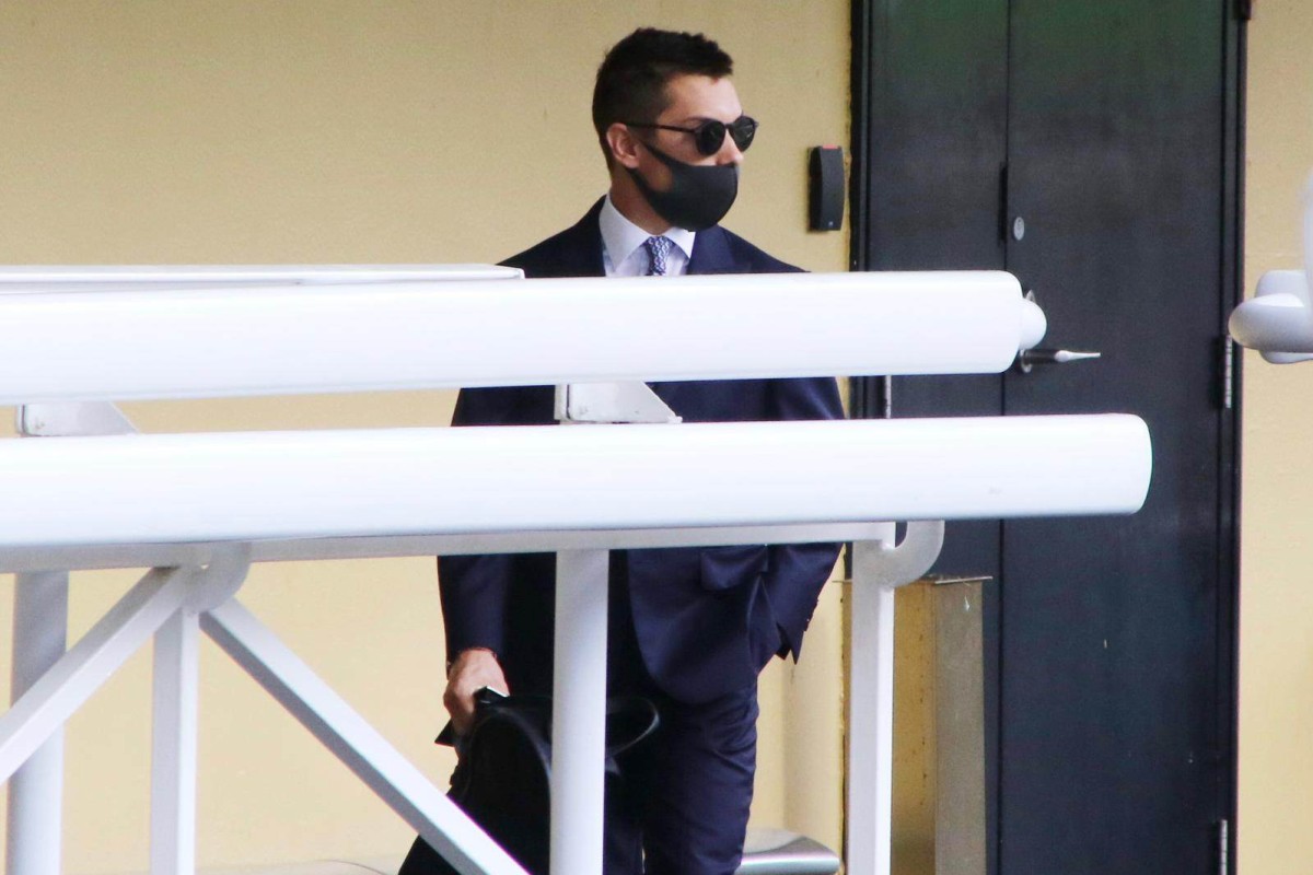 Jockey Alexis Badel attends the V Chevliers inquiry. Photo: Kenneth Chan