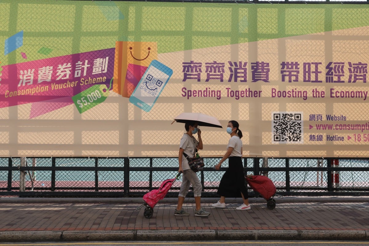 The Hong Kong government gave all permanent residents over the age of 18 HK$5,000 in consumption vouchers in 2020. Should they expand the programme next year? Photo: SCMP/ Nora Tam