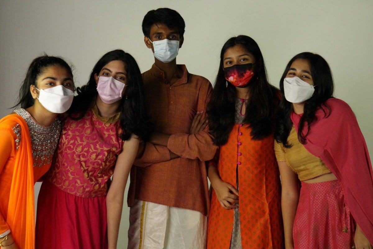 The team in charge of Diwali Night at South Island School. Pictured from left to right: Dhrishti Dayaram (Head of Performances), Saloni Sethi (Head of Logistics), Karthik Venkatesh (Head of Catering & Finances), Aashika Mamgain (Head of Event), and Riya Rao (Head of Publicity & Communications). Photo: Saloni Sethi, Mila Stopforth