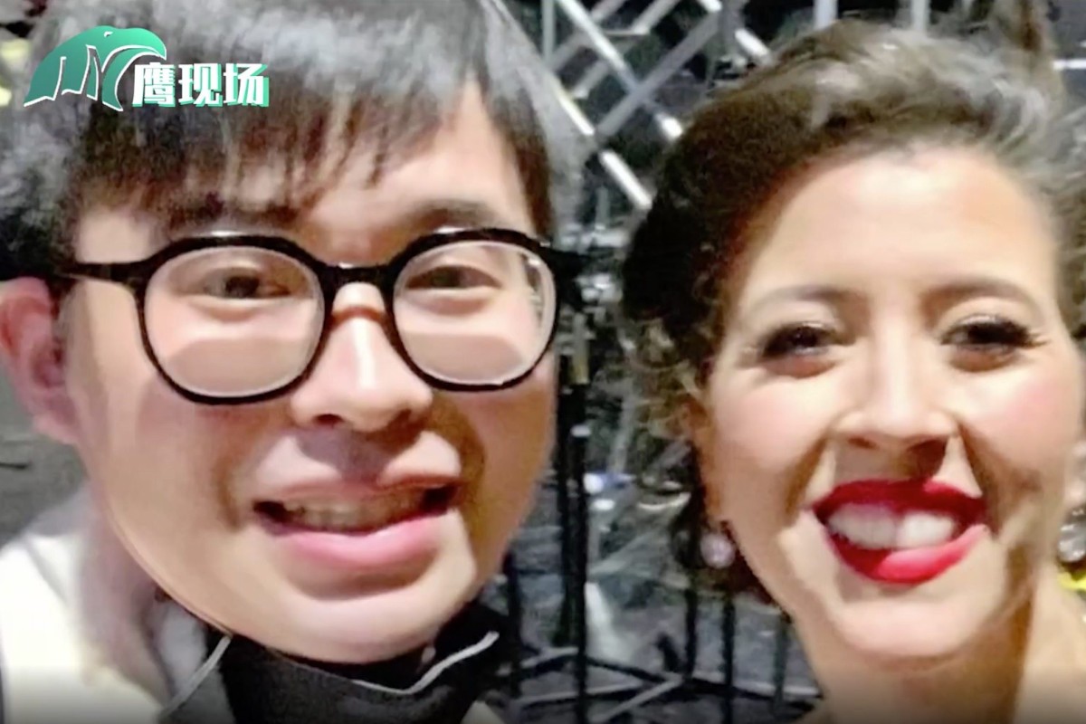 Chinese music student, Liu Jianwei (left), has been praised for singing with Lisette Oropesa during her opera performance. Photo: 163.com
