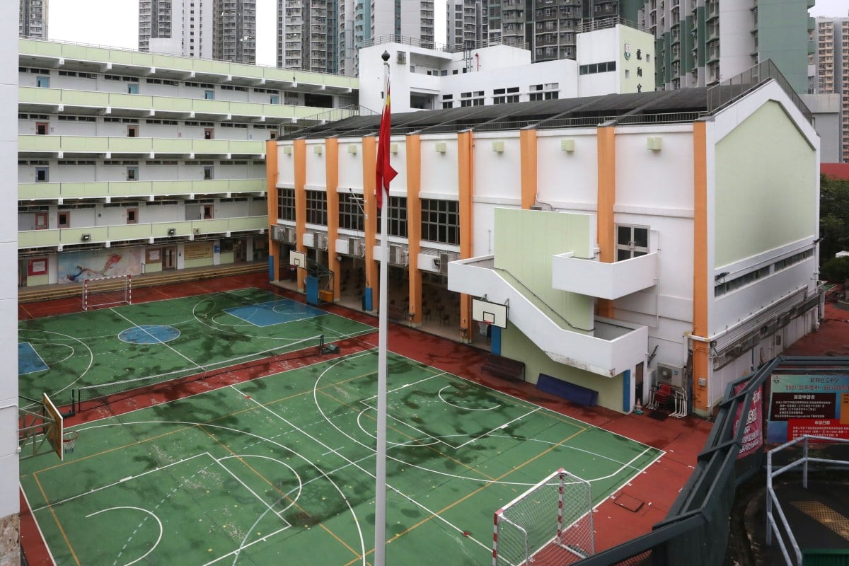 Lung Cheung Government Secondary School in Wong Tai Sin will stop offering Forms One to Four from next year, and will cease operations entirely in the 2024-25 school year. It will merge with Kowloon Technical School. Photo: SCMP/ Xiaomei Chen