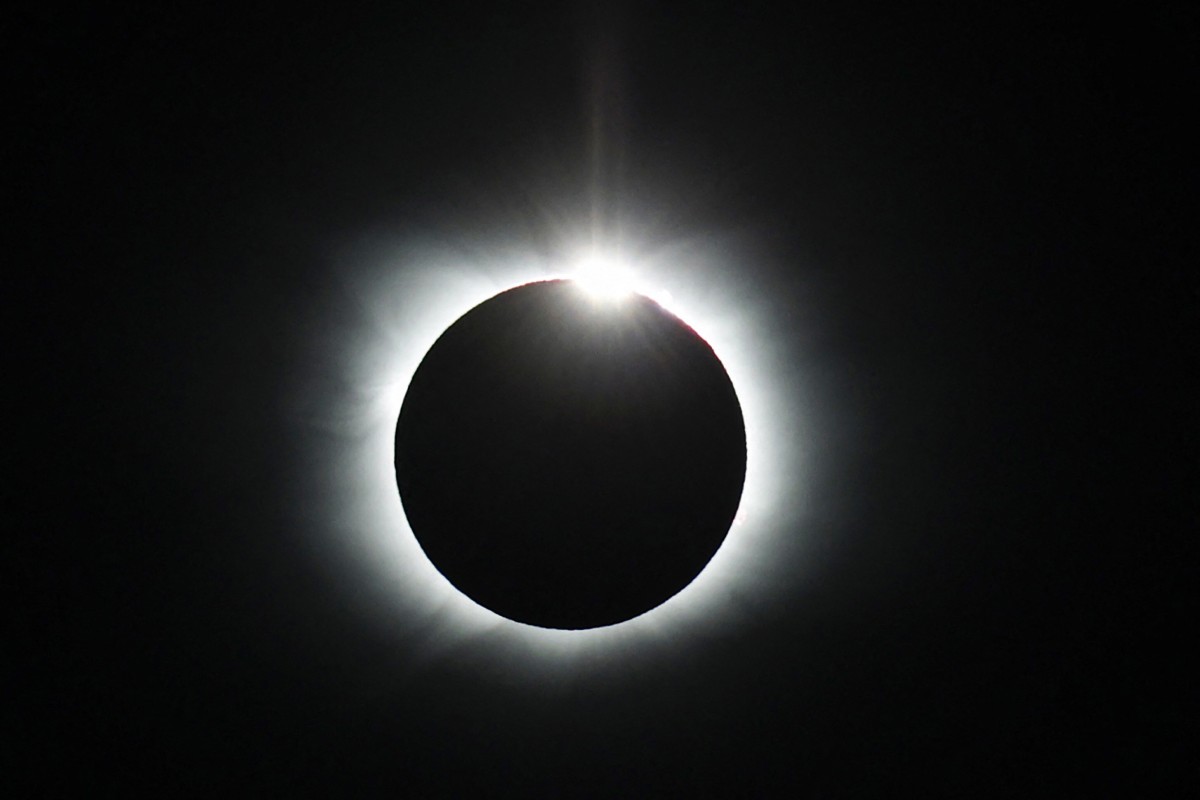 The total solar eclipse seen from Union Glacier camp in Antarctica on December 4. Photo: AFP