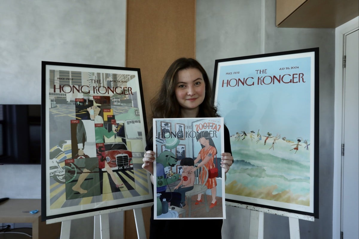 Sophia Hotung started her illustrations, called The Hong Konger, after she used her iPad to retrain her hands following a bad bout with her autoimmune diseases. Photo: Jonathan Wong