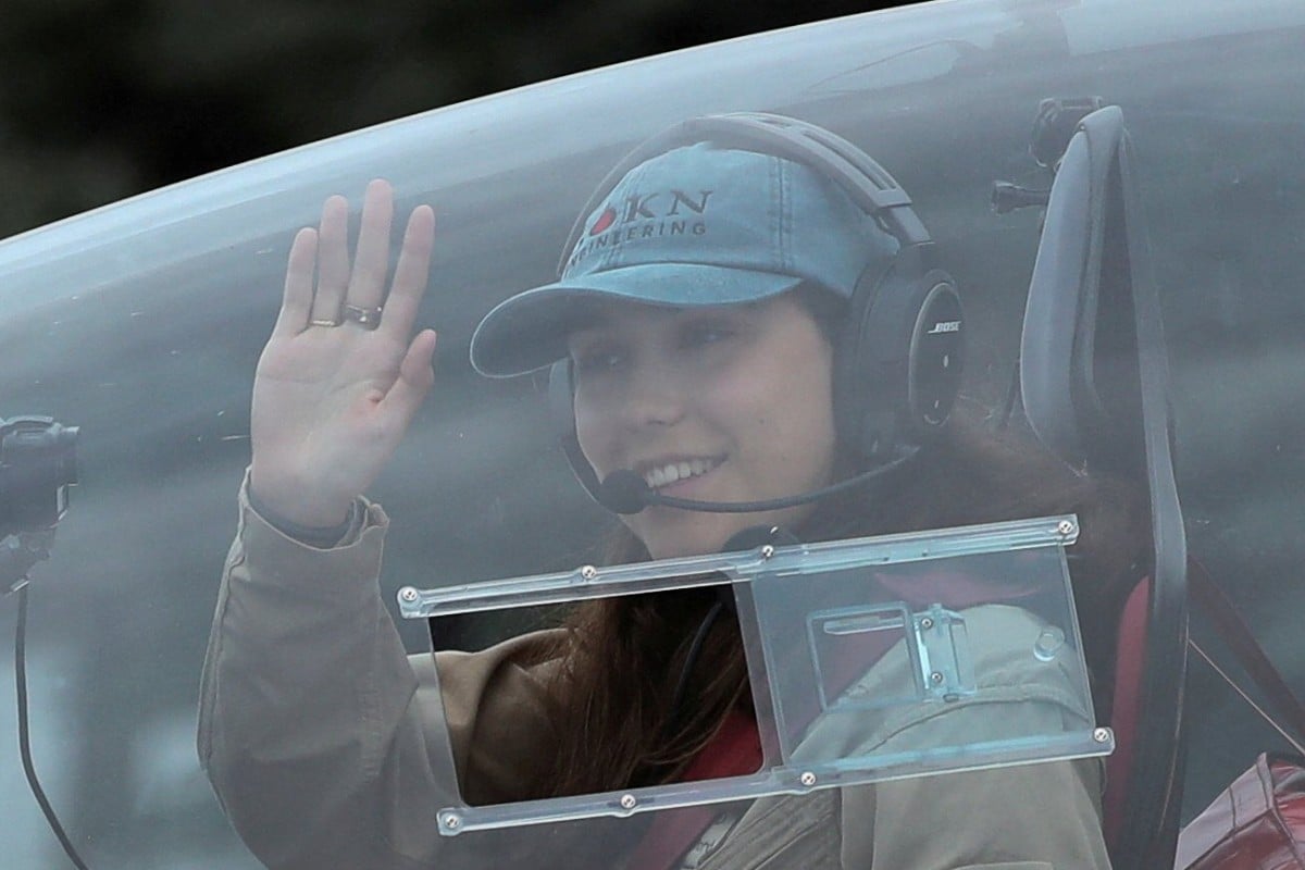 Belgian-British pilot Zara Rutherford as she departs for a round-the-world trip in a light aircraft on August 18. Photo: Reuters