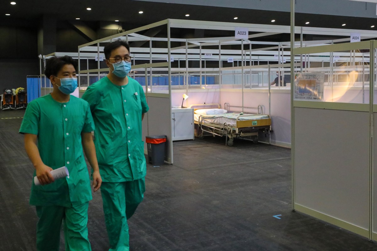 Authorities say they won’t rule out use of the community treatment facilities at AsiaWorld-Expo on Lantau Island if a fifth wave of Covid hits the city. Photo: SCMP/ Dickson Lee