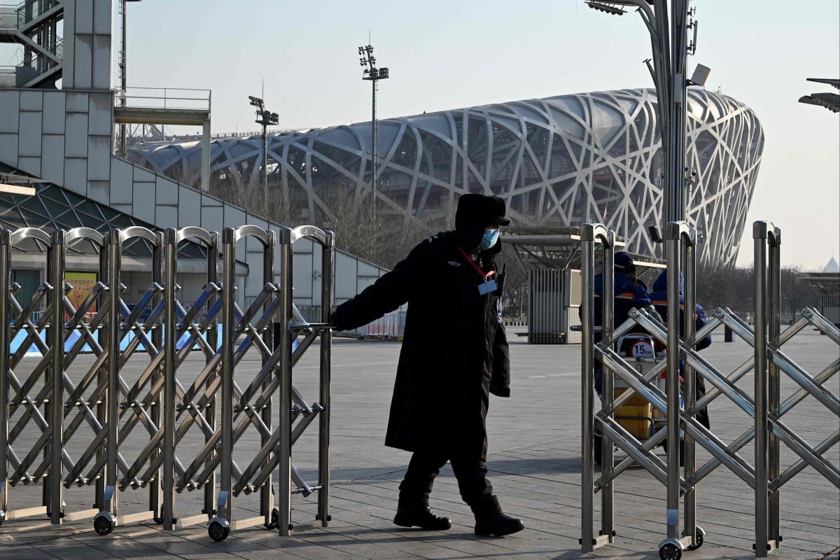 Beijing has sealed off its Olympic “bubble” before the Winter Games. Volunteers will not be allowed to leave the area until after the Games are over. Photo: AFP