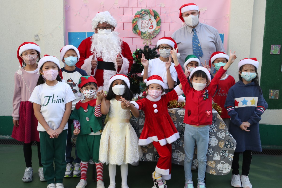 Father Christmas’ appearance at Think International School in Hong Kong ...