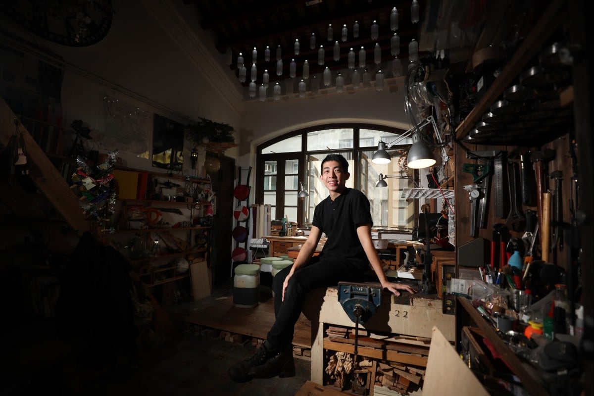 Designer Kevin Cheung Wai-chun hopes to teach Hongkongers how to reuse things they may think of as rubbish. Photo: Xiaomei Chen
