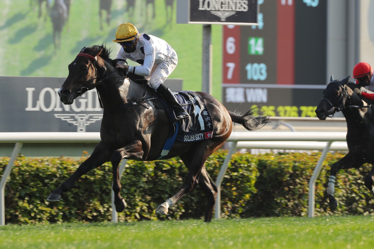 Golden Sixty wins the 2021 Hong Kong Mile. Photo: Kenneth Chan