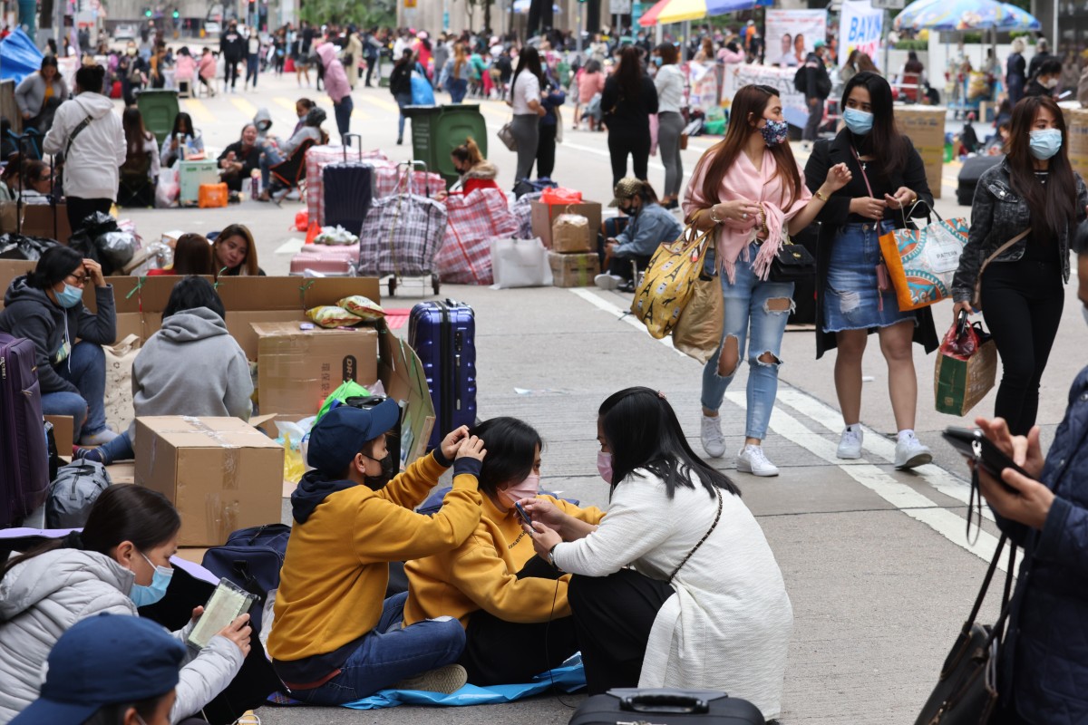 Foreign domestic workers have been put under more pressure during the pandemic, as they have to cook and clean more often. Photo: Nora Tam